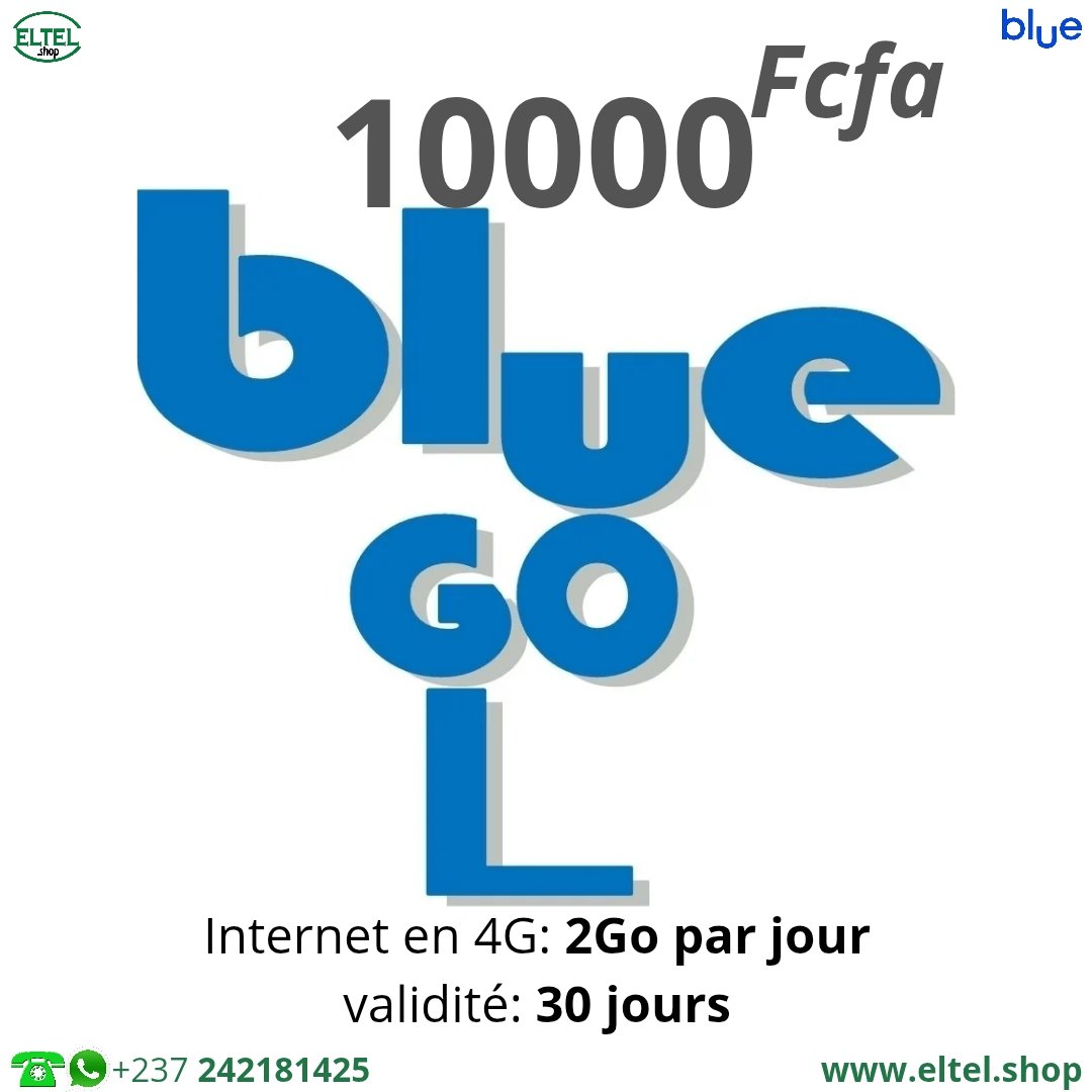 Blue go L 10m 2go par j Blue Go L - Internet uniquement - Valable 30 jours