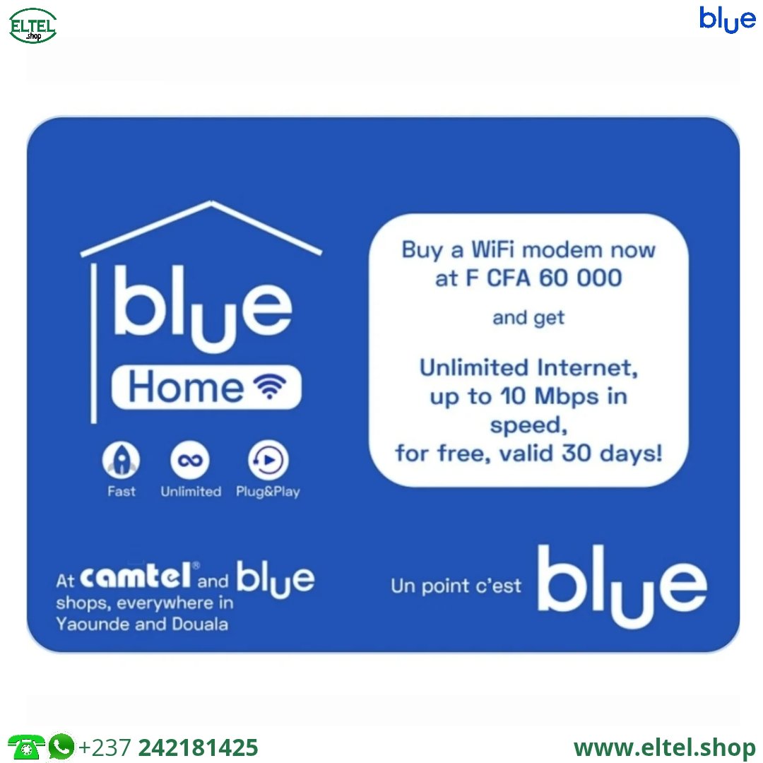 Blue hm 60m Blue Home 60000 - internet en 4G illimité à domicile