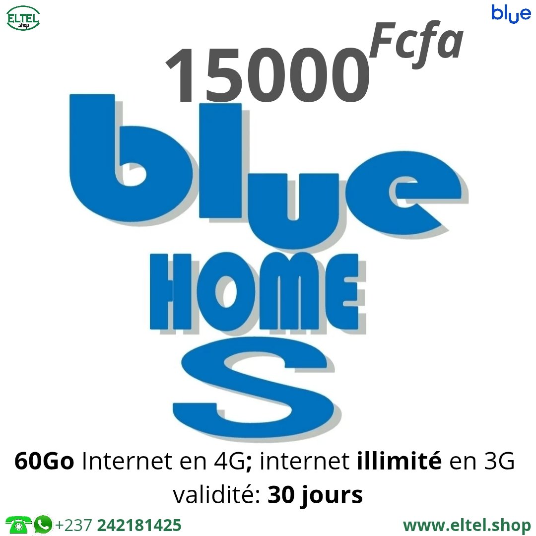 Blue hm s 15mf illt Blue Home S - Internet uniquement - Valable 30 jours