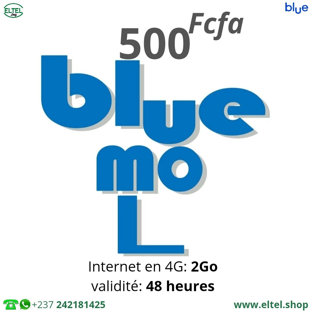 Blue mo L 500f 2Go Blue mo L - Internet uniquement - Valable 48 heures