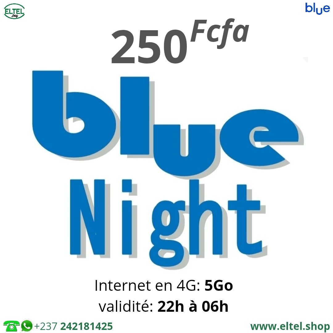 Blue night 250f 5Go Blue Night - Internet uniquement - valable de 22h à 06h