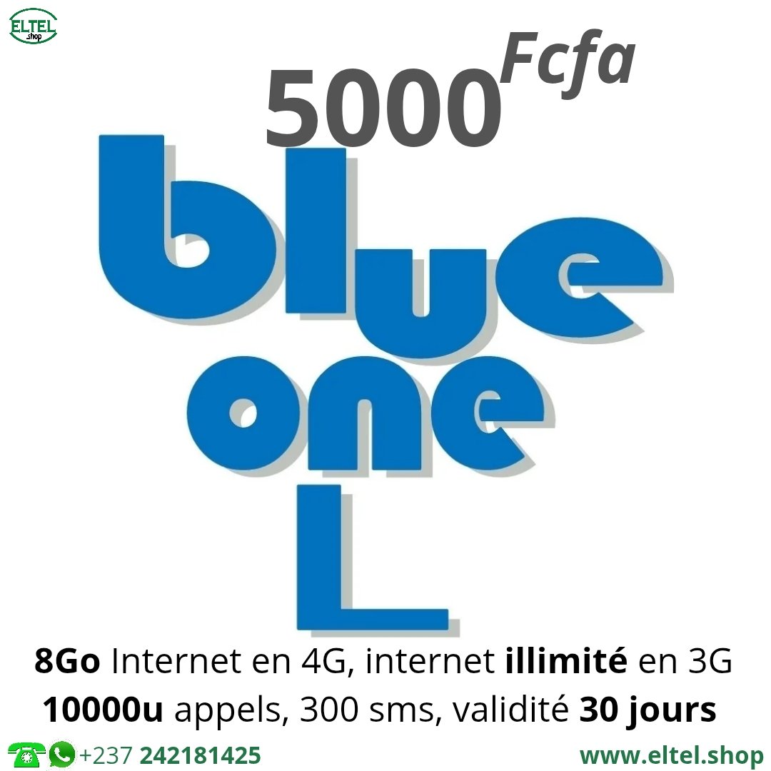 Blue One L - appels - Internet - SMS - Valable 30 jours