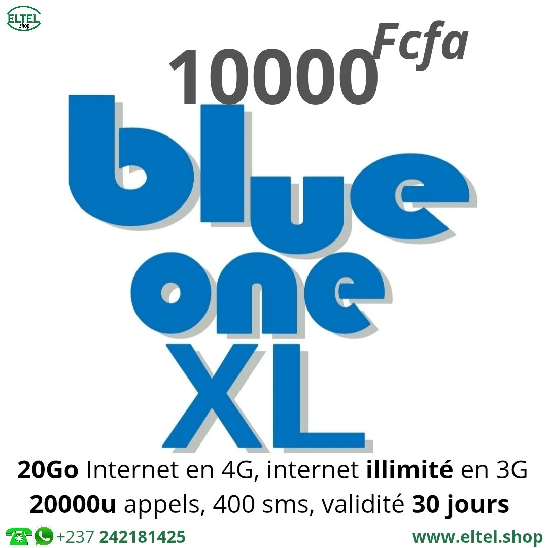 Blue One XL - appels - Internet - SMS - Valable 30 jours