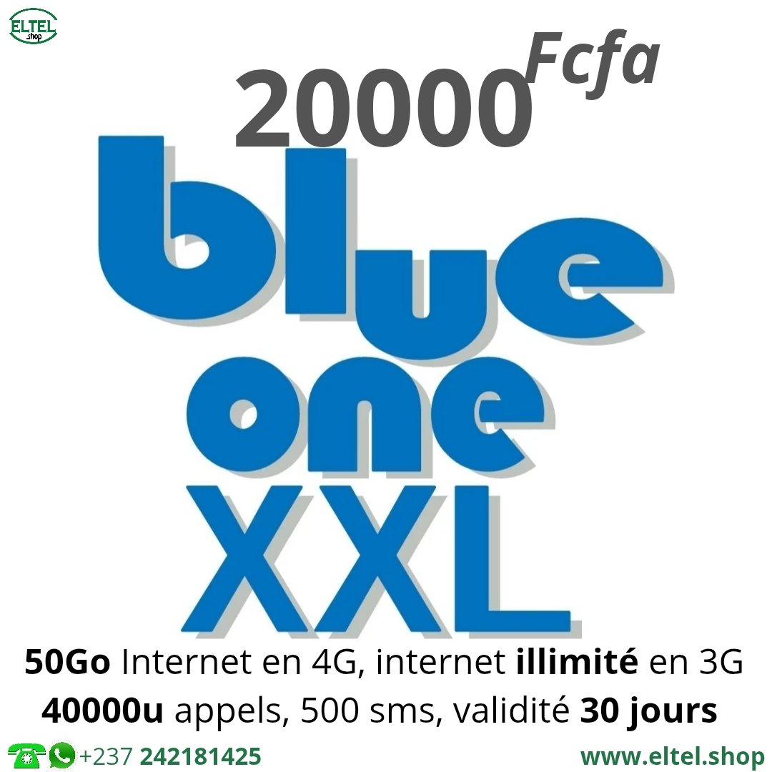 Blue One XXL - appels - Internet - SMS - Valable 30 jours