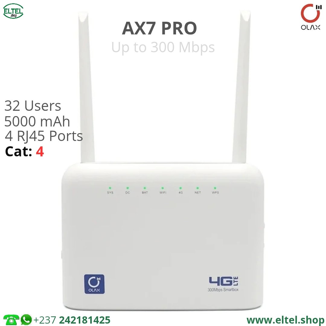 Box 4G OLAX AX7 Pro - Universel - 5000 mAh - Garantie 12 mois (neuf)