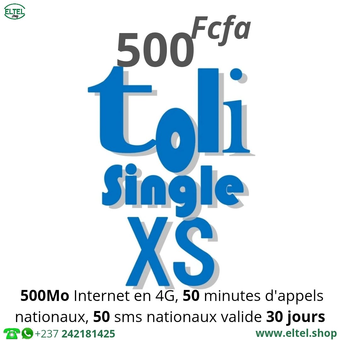 Toli Single XS - appels - Internet - SMS - Valable 30 jours