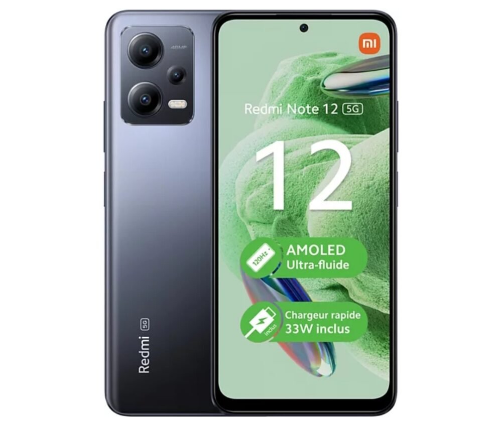 Redmi Note 12 5G - 128GB/4GB - 2sim - 48MP+8MP+2MP/13MP - 5000mAh -  (actuellement pas disponible)