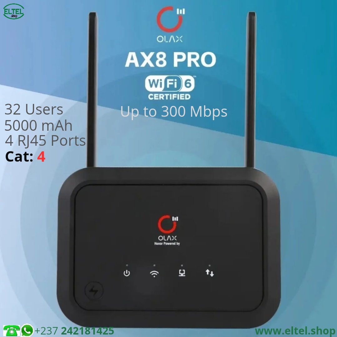 Box 4G OLAX AX8 Pro - Universel - 5000 mAh - Garantie 12 mois (neuf)