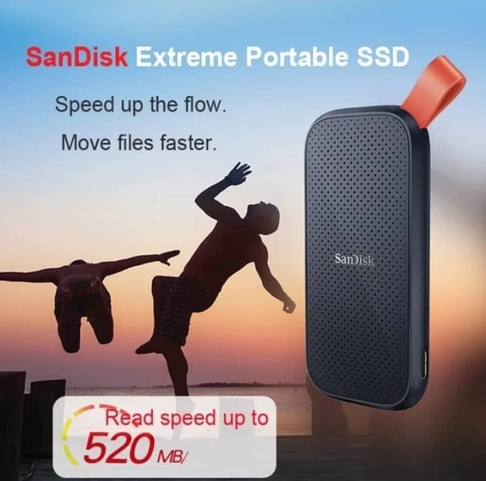 Dsk ssd e30 1 Disque Dur SSD Portable Sandisk E30 - 480Go - 520 Mbps - Garantie 12 mois