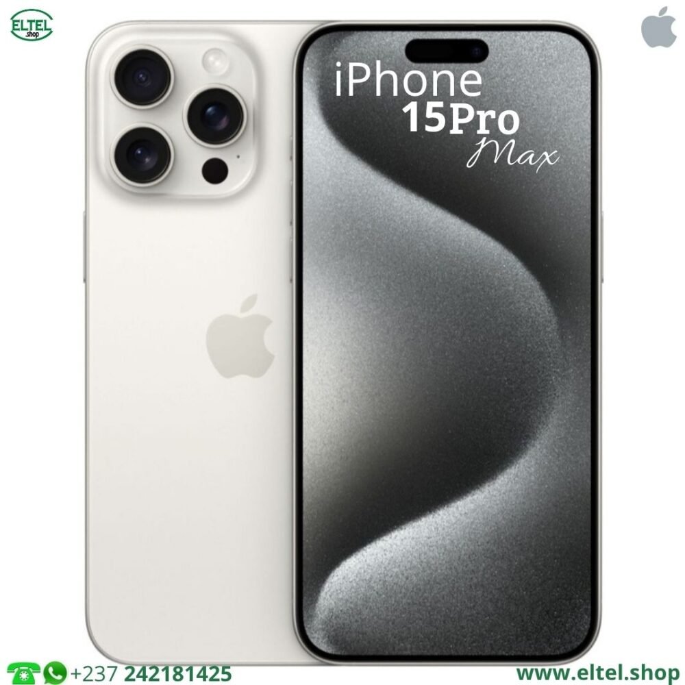 Iph 15 prm blc iPHONE 15 Pro Max - 1TB/8GB - 48MP+12MP+12MP/12MP - 4441mAh - garantie 25 mois (neuf)
