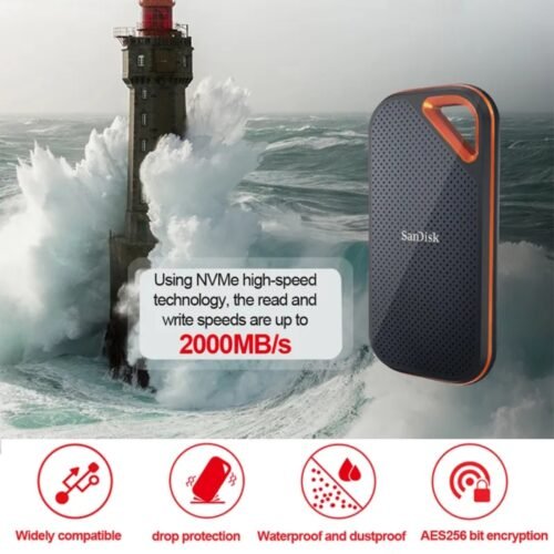 dsk ssd e81 2 Disque Dur SSD Portable Sandisk E81 - 2To - 2000 Mbps - Garantie 12 mois