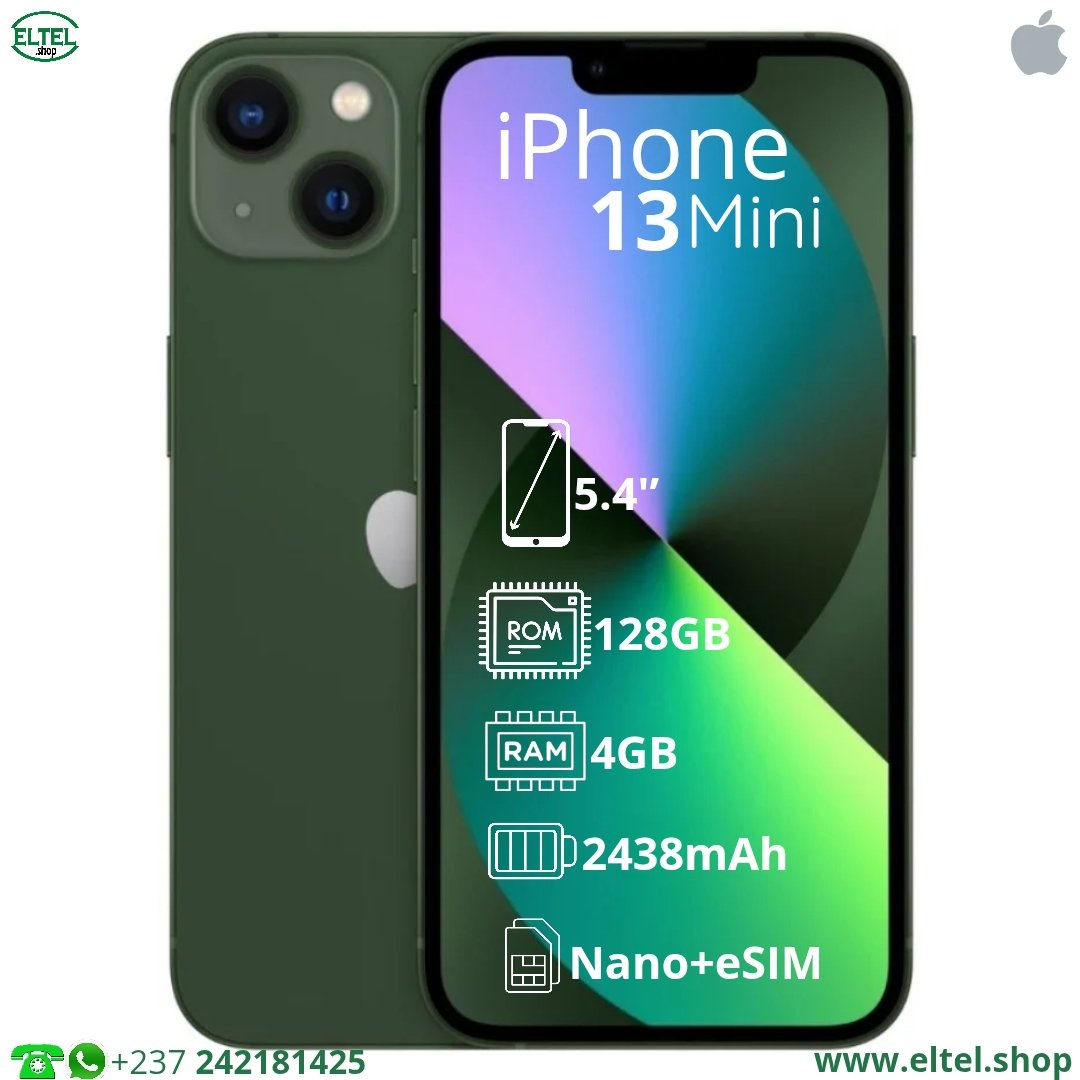 iph 13 Mini vrt 128.4 iPHONE 13 Mini - 128GB/4GB - 12MP+12MP/12MP - 2438mAh - garantie 12 mois (remis à neuf)