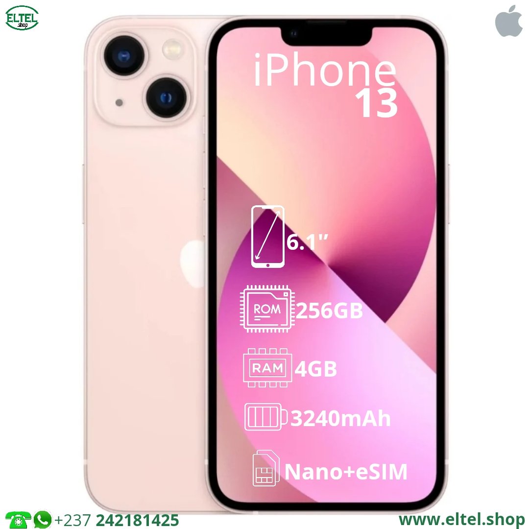 iph 13 rs 256.4 iPHONE 13 - 256GB/4GB - 12MP+12MP/12MP - 3240mAh - garantie 12 mois (neuf)