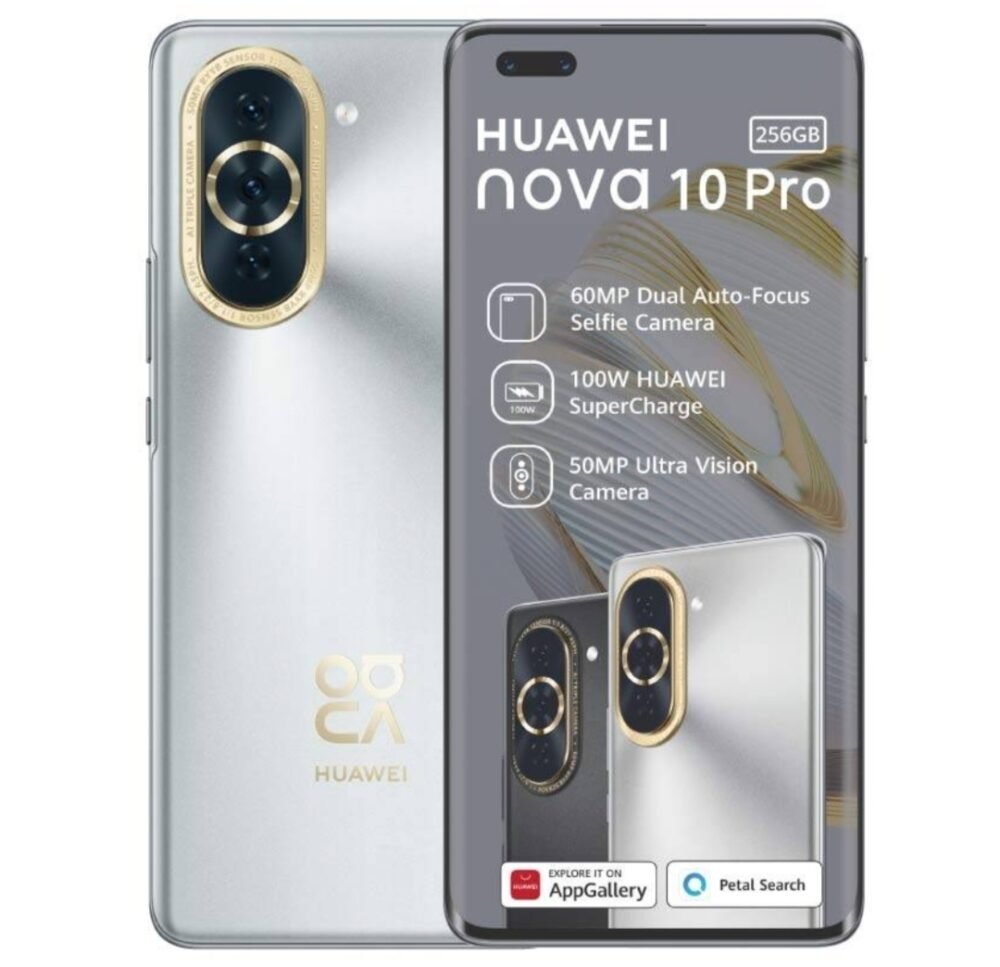 Huawei Nova 10 Pro - 256GB/8GB - 50MP+8MP+2MP/60MP+8MP - 4500mAh - garantie 12 mois (neuf)