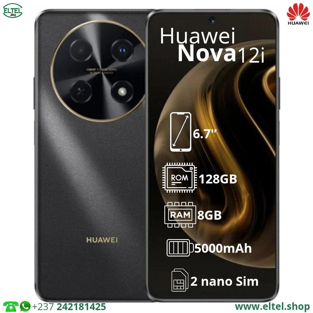 Hua nv 12i nr 128.8 Huawei Nova 12i - 128GB/8GB - 108MP+2MP/8MP - 5000mAh - garantie 12 mois (neuf)