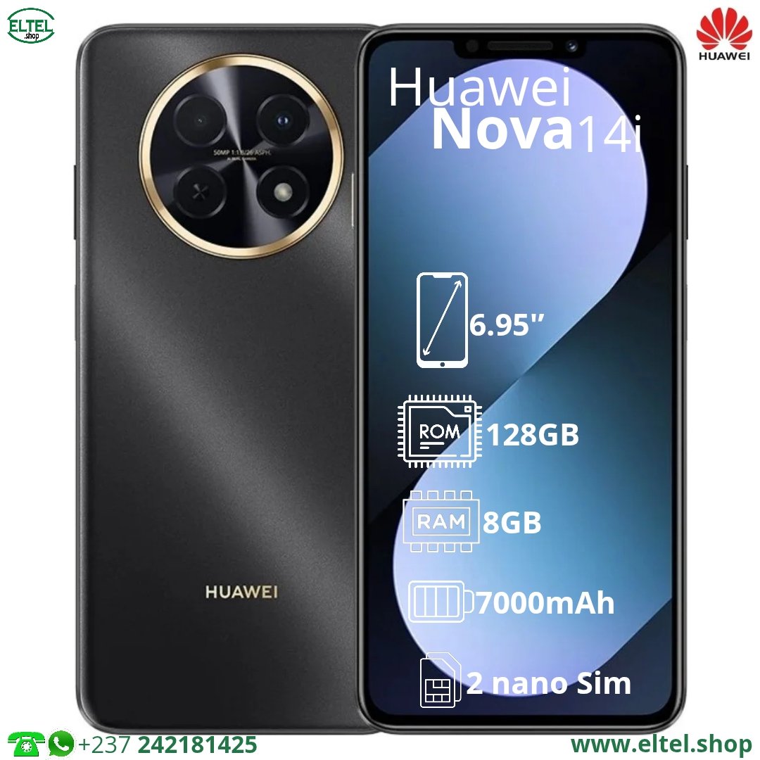 Hua nv 14i nr 128.8 Huawei Nova 14i - 128GB/8GB - 50MP+2MP/8MP - 7000mAh - garantie 12 mois (neuf)