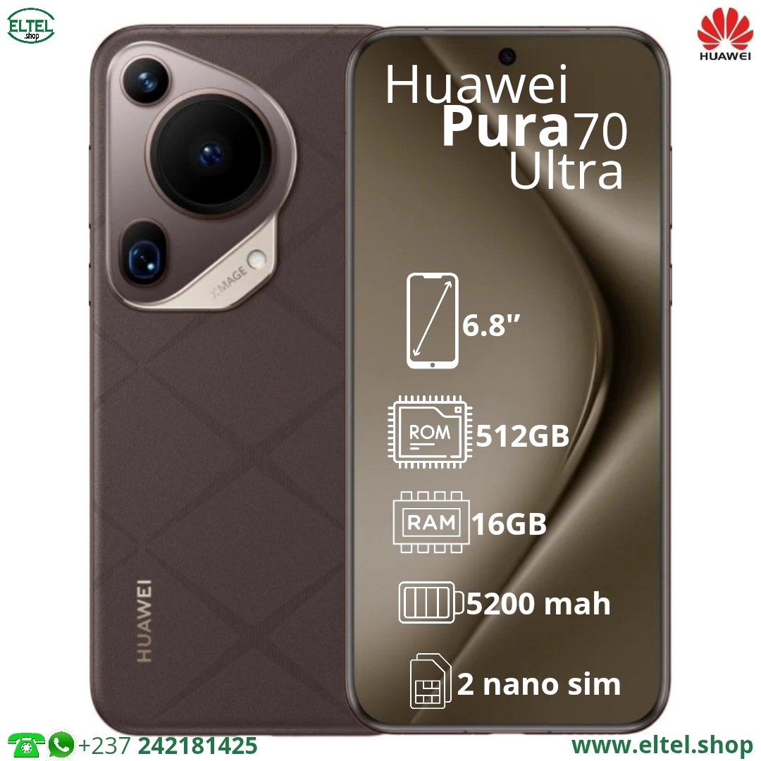 Hua pura 70 ul mr 512.16 Huawei Pura 70 Ultra - 512GB/16GB - 50MP+50MP+40MP/13MP - 5200mAh - garantie 12 mois (neuf)