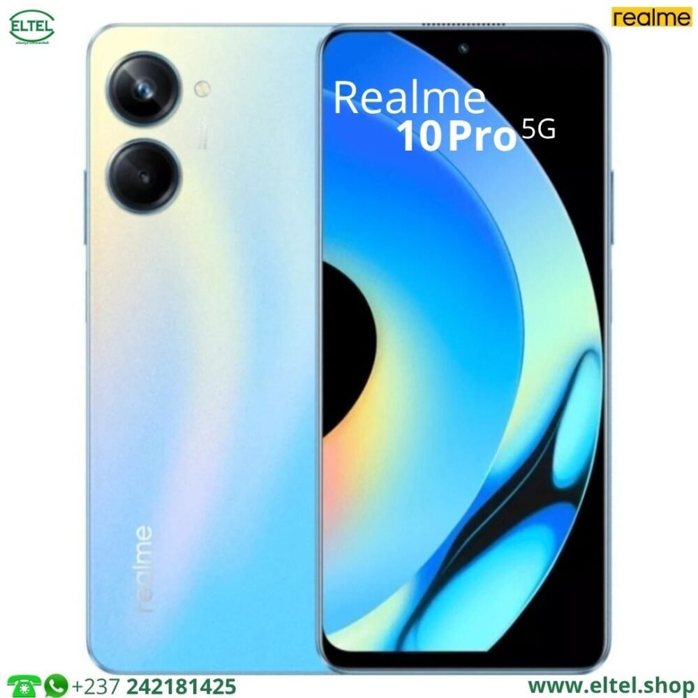 Rlm 10 pr 5g bl Realme 10 Pro 5G - 256GB/12GB - 108MP+2MP/16MP - 5000mAh - garantie 12 mois (neuf)