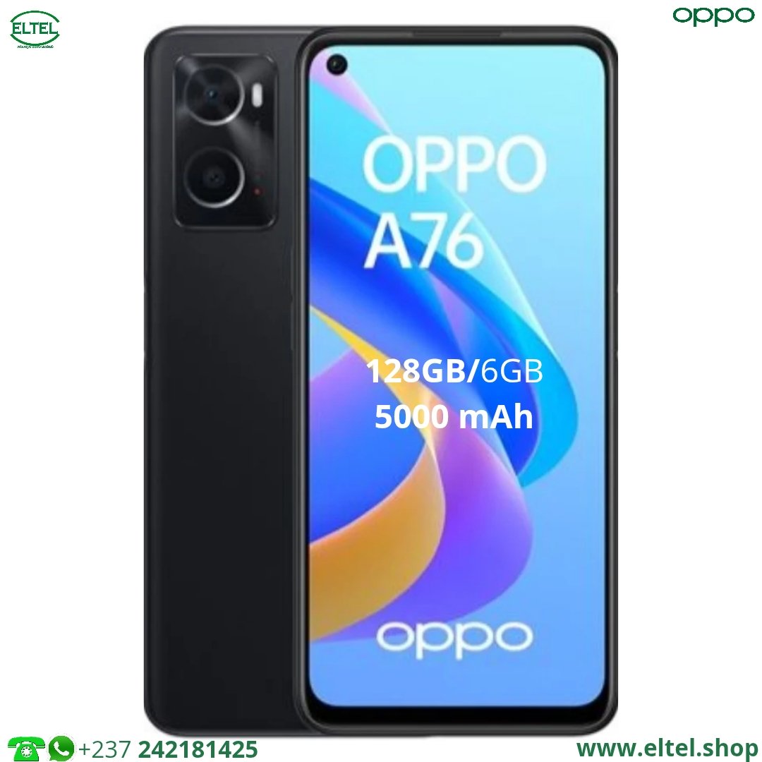OPPO A76 - 128GB/6GB - 13MP+2MP/8MP - 5000mAh - garantie 12 mois (neuf)