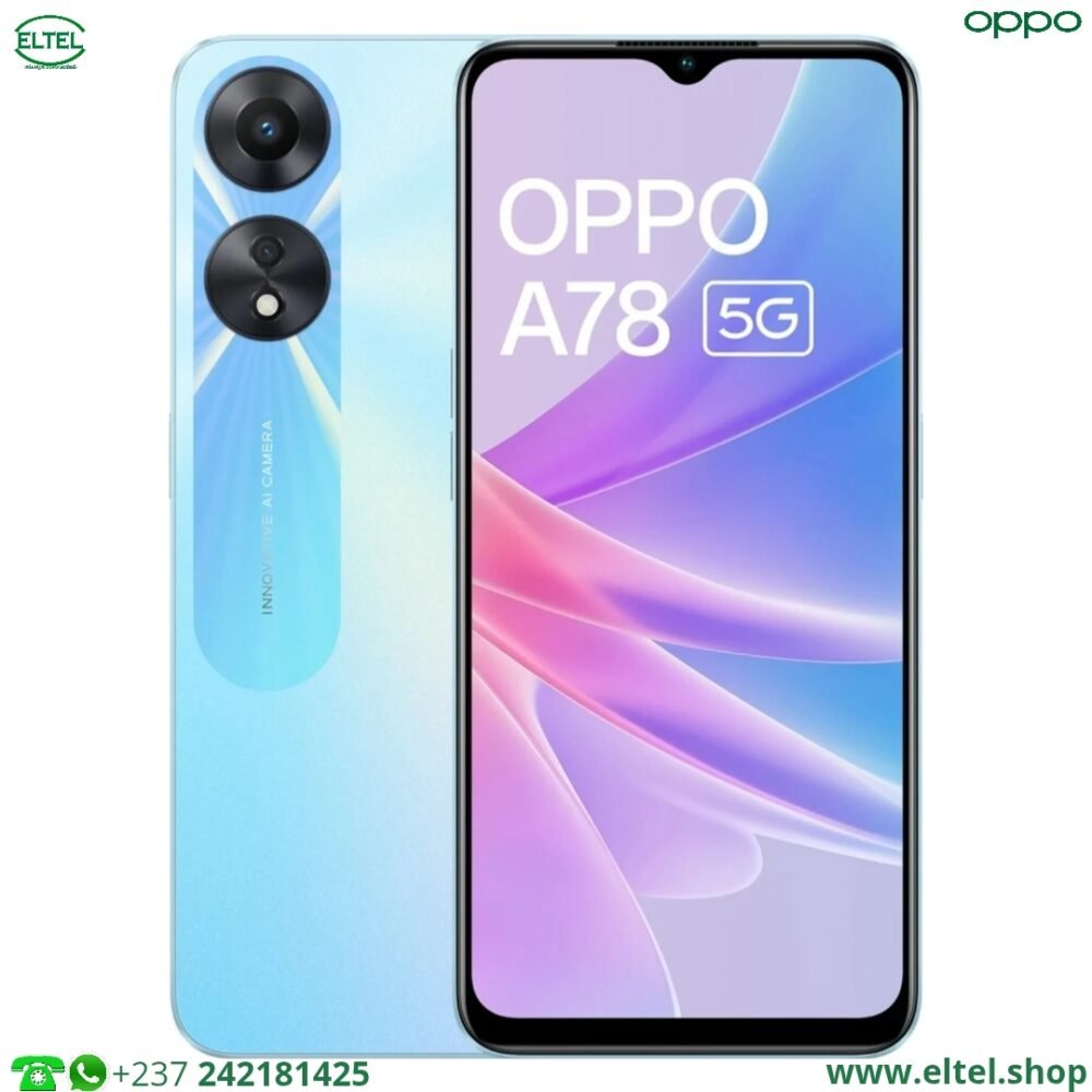 OPPO A78 5G - 128GB/8GB - 50MP+2MP/8MP - 5000mAh - garantie 12 mois (neuf)