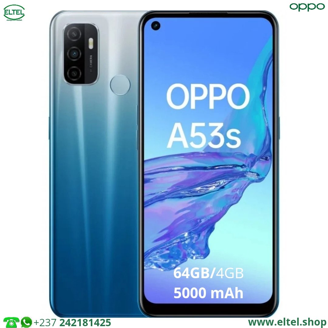 Oppo a53s bl OPPO A53s - 64GB/4GB - 13MP+2MP+2MP/8MP - 5000mAh - garantie 12 mois (neuf)