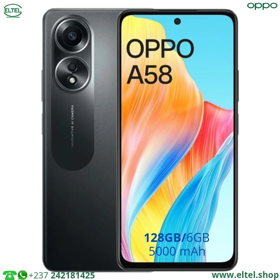 OPPO A58 - 128GB/6GB - 2SIM - 50MP+2MP/8MP - 5000mAh - garantie 12 mois (neuf)