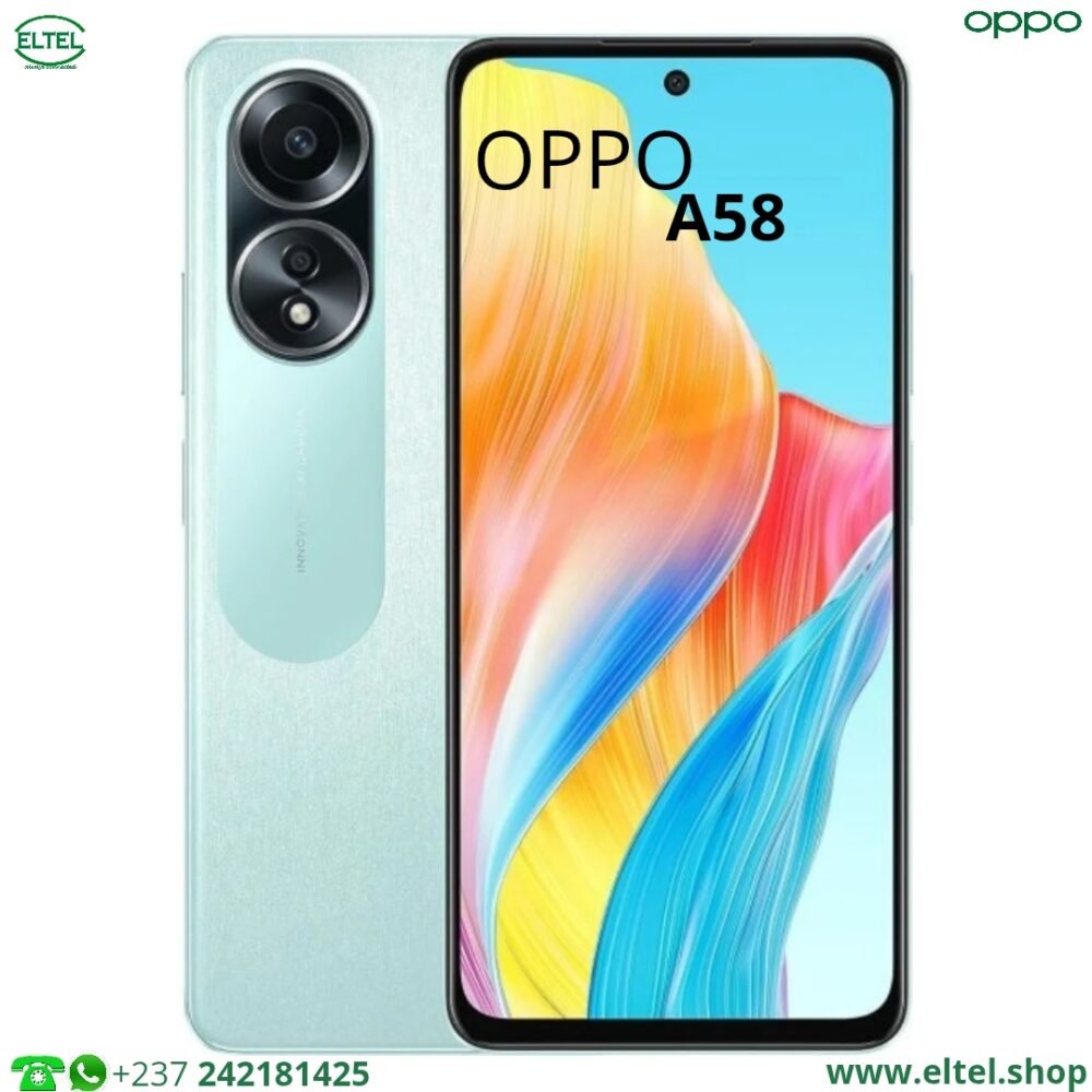 OPPO A58 - 128GB/6GB - 2SIM - 50MP+2MP/8MP - 5000mAh - garantie 12 mois (neuf)