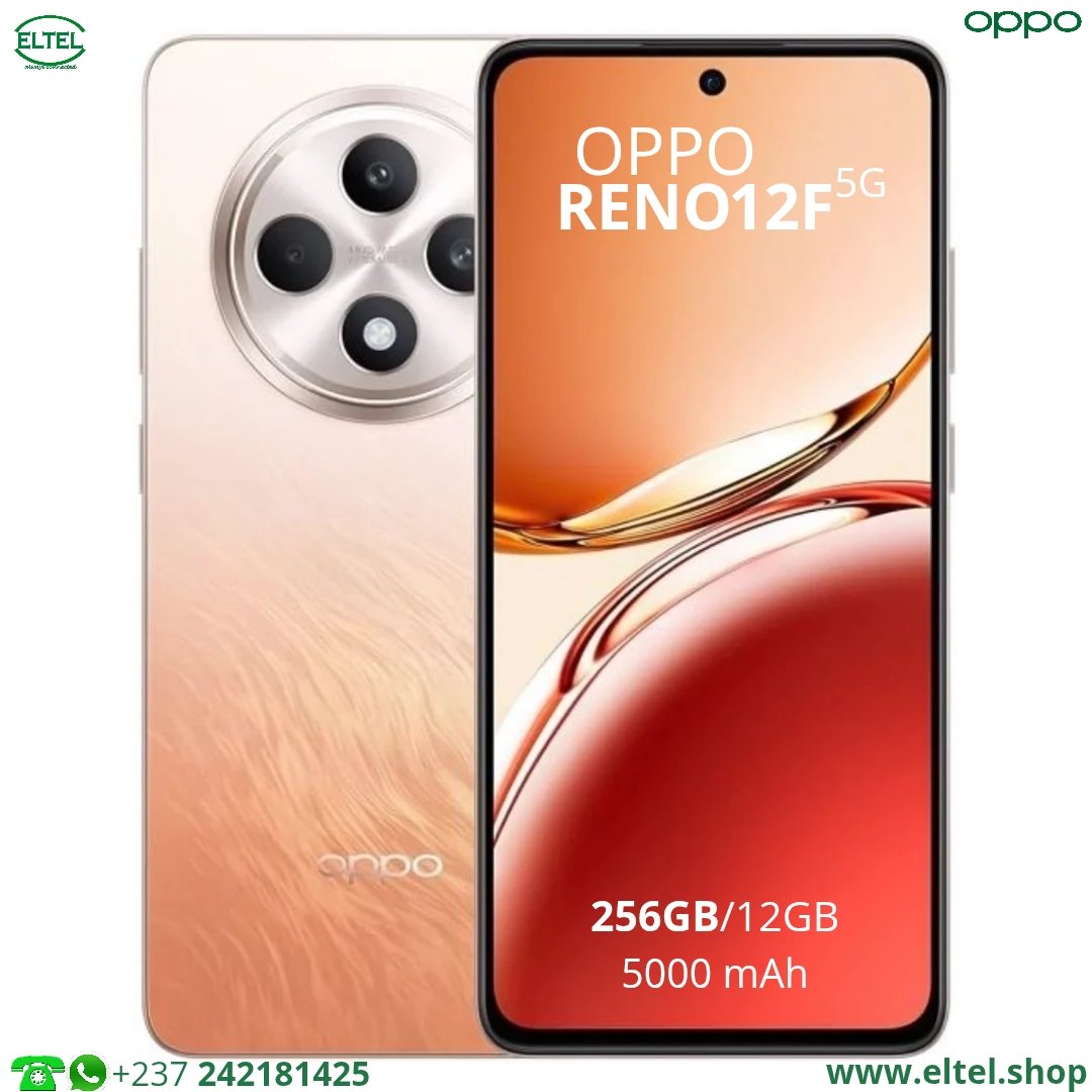OPPO Reno 12 F 5G - 256GB/12GB - 2SIM - 50MP+8MP+2MP/32MP - 5000mAh - garantie 12 mois (neuf)