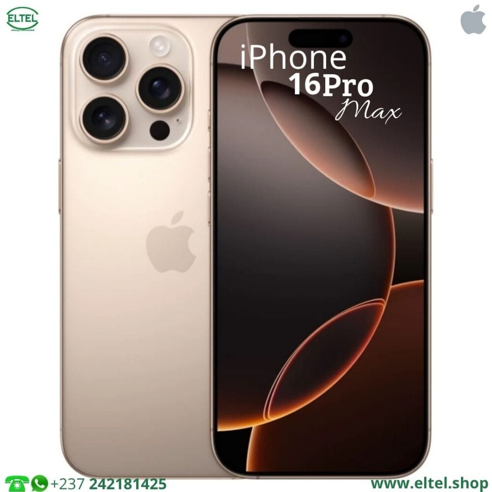 iPHONE 16 Pro Max - 512GB/8GB - 48MP+48MP+12MP/12MP - 4685mAh - garantie 24 mois (neuf)