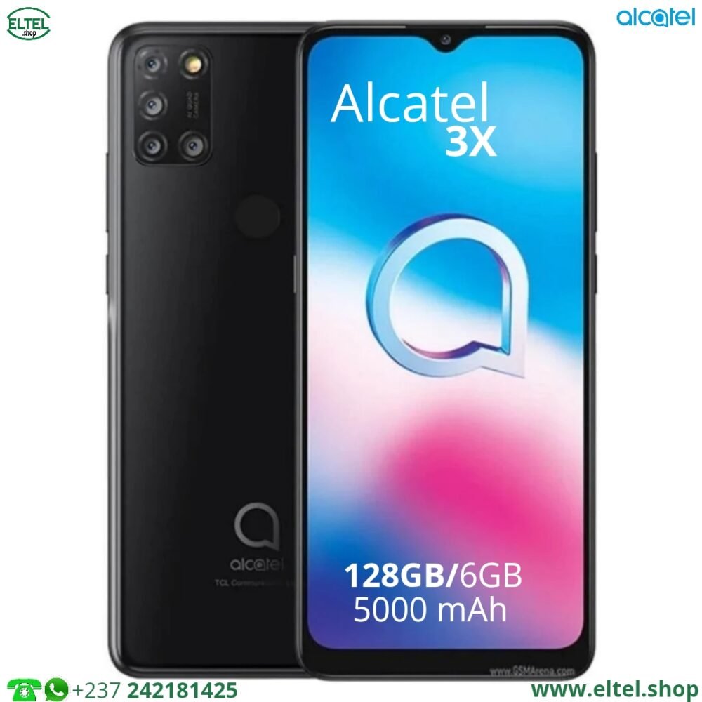 Alcatel 3X - 128GB/6GB - 16MP+5MP+2MP+2MP/8MP - 5000mAh - garantie 12 mois