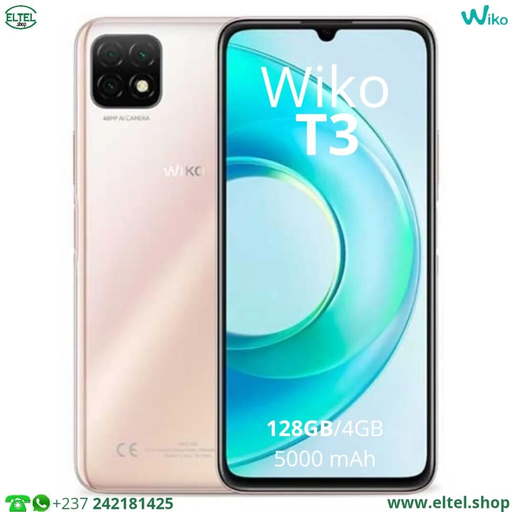Wiko T3 - 128GB/4GB - 48MP+5MP+2MP/8MP - 5000mAh - garantie 12 mois (neuf)