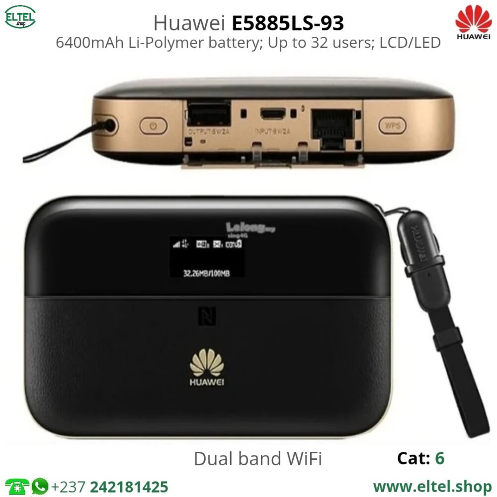 Huawei E5885LS-93A - Universel - Powerbank - 6400 mAh - Garantie 12 mois