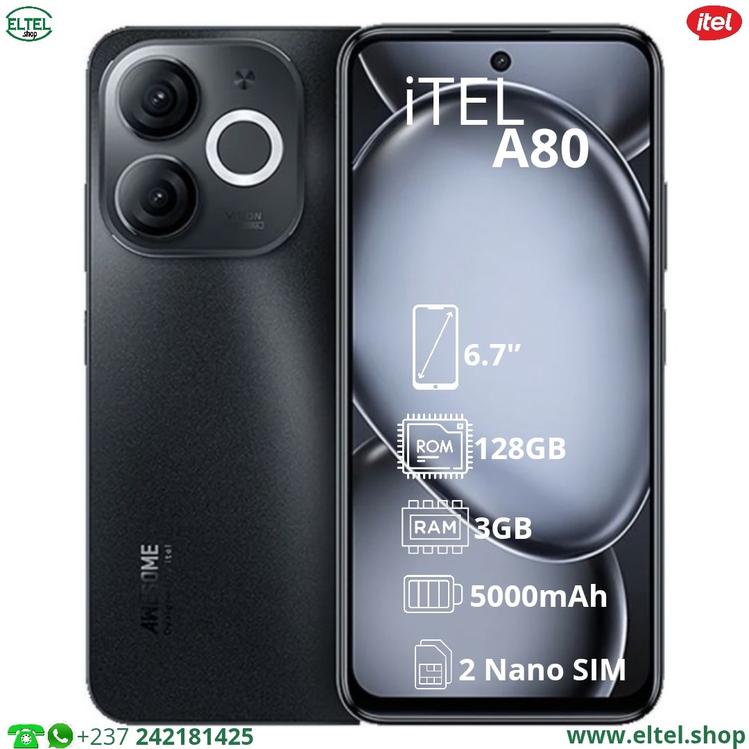 iTEL A80 - 128GB/3GB - 50MP/8MP - 5000mAh - garantie 12 mois (neuf)