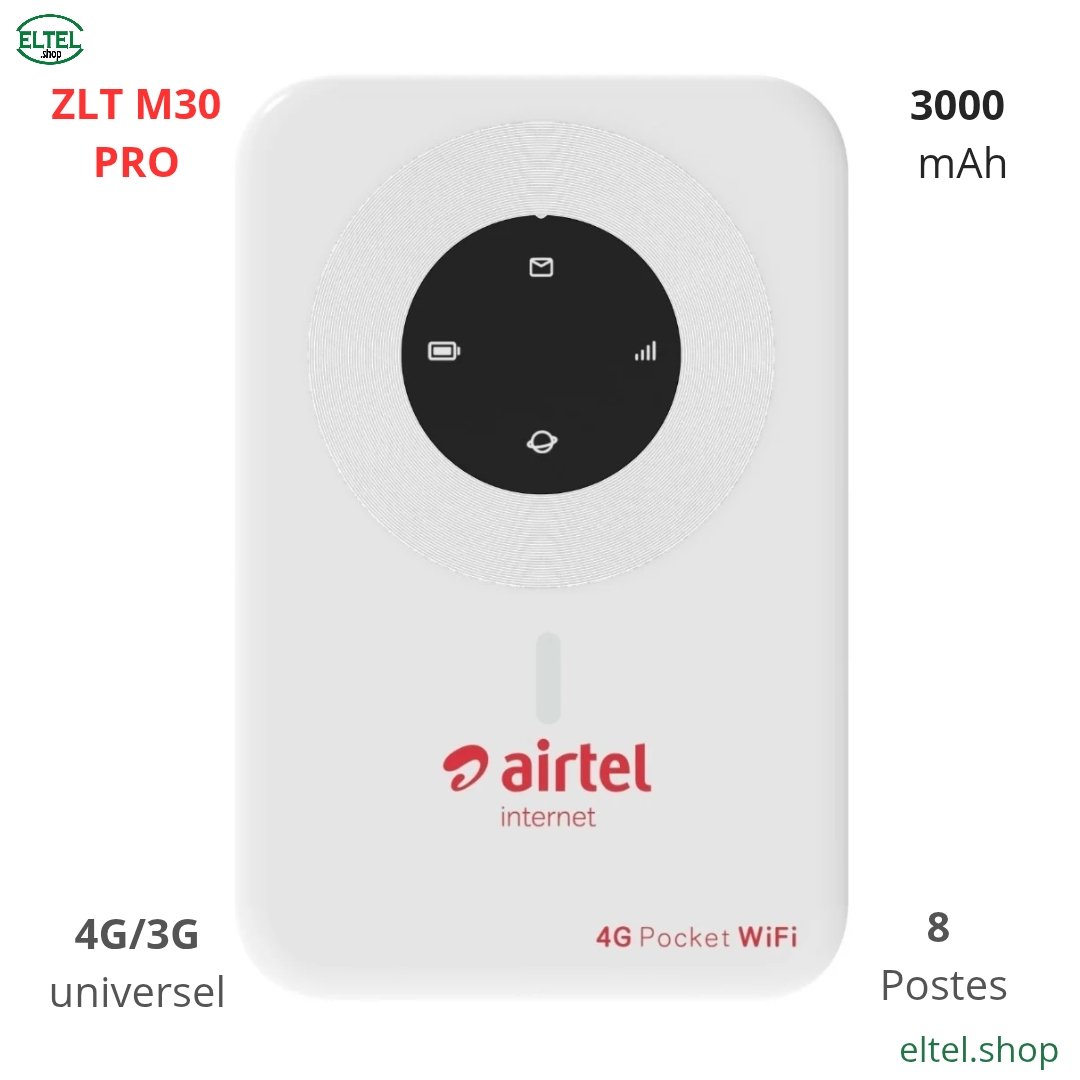 Airtel ZLT M30 PRO 00 AIRTEL ZLT M30 Pro - Universel - 3000 mAh - Garantie 06 mois (neuf)