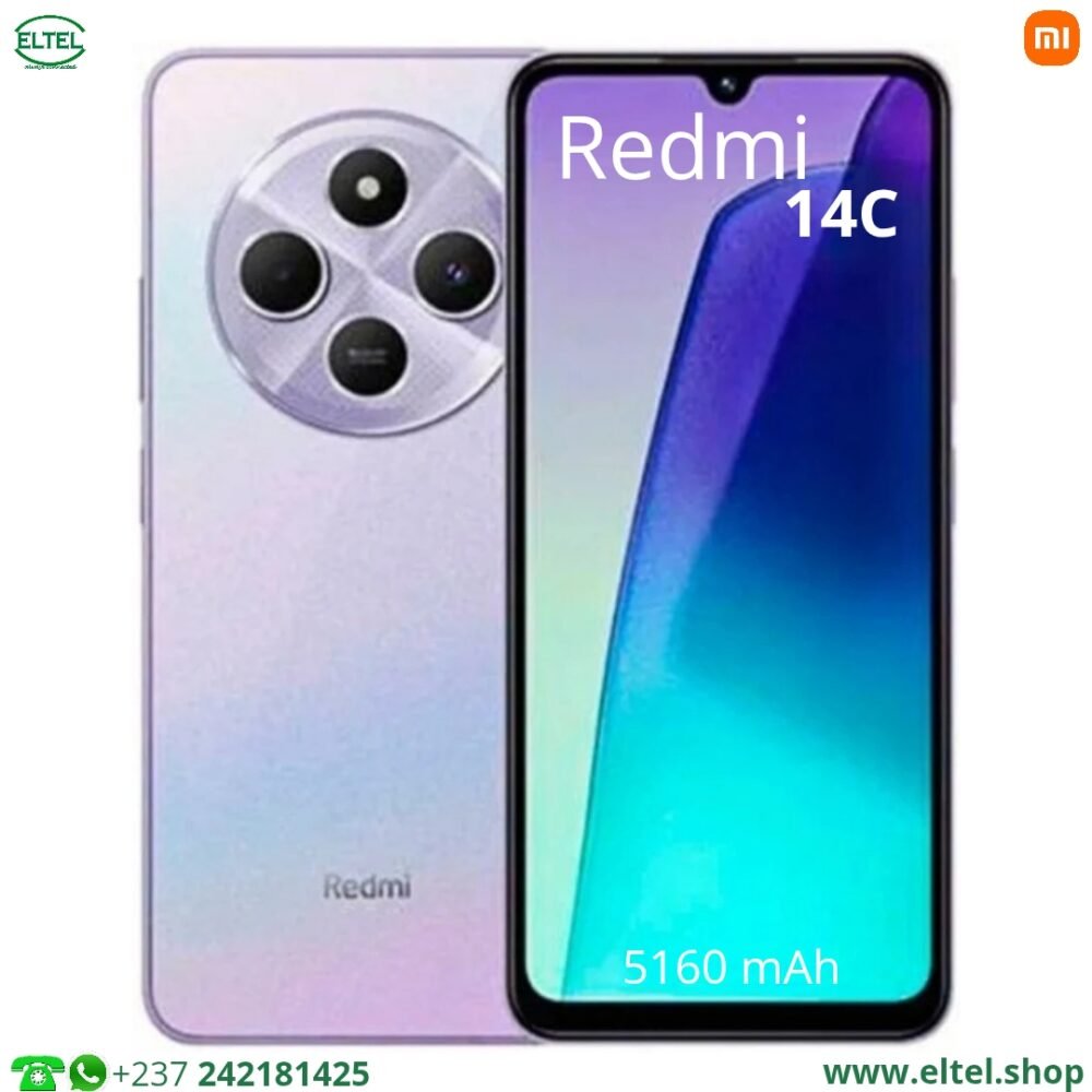 Redmi 14C - 256GB/8GB - 2sim - 50MP+2MP+0,08MP/13MP - 5160mAh - garantie 12 mois (neuf)