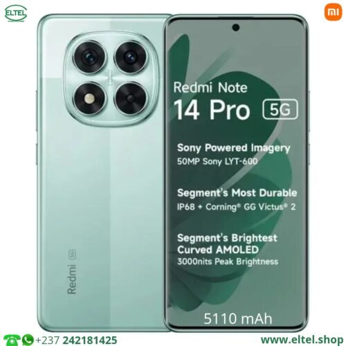 Redmi Note 14 Pro 5G Global - 256GB/8GB - 200MP+8MP+2MP/20MP - 5110mAh - Garantie 12 mois (neuf)