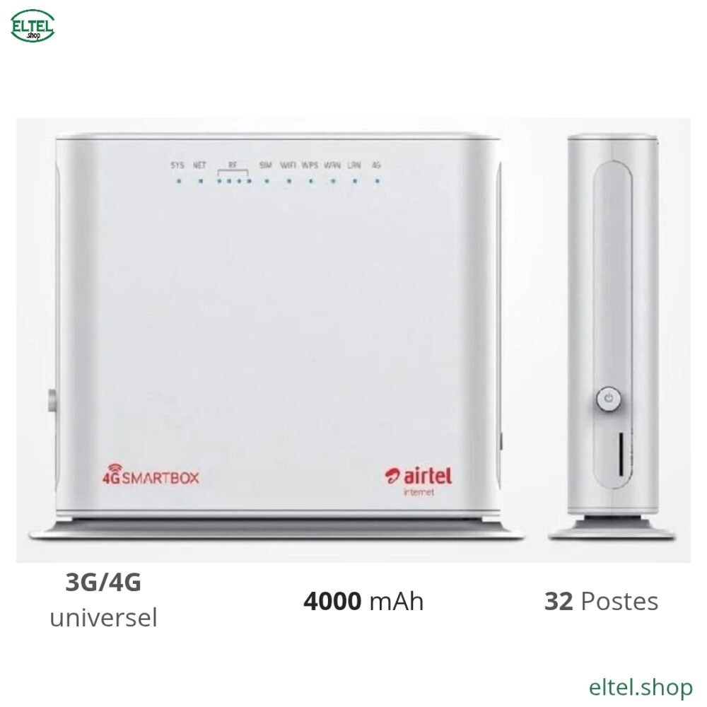 Airtel cpe 1000B 01 Airtel VIDA CPE 1000B - Universel - 4000 mAh - Garantie 12 mois