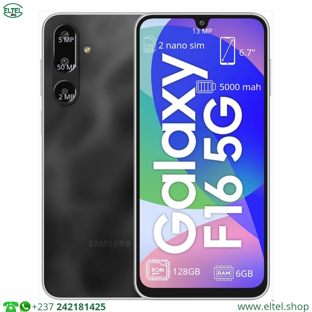 Galaxy F16 5G - 128GB/6GB - 2sim - 50MP+5MP+2MP/13MP - 5000mAh - garantie 24 mois (neuf)