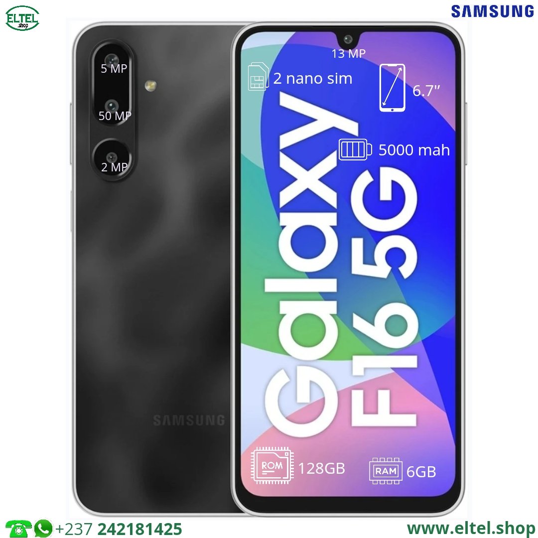 Galaxy F16 5G - 128GB/6GB - 2sim - 50MP+5MP+2MP/13MP - 5000mAh - garantie 24 mois (neuf)