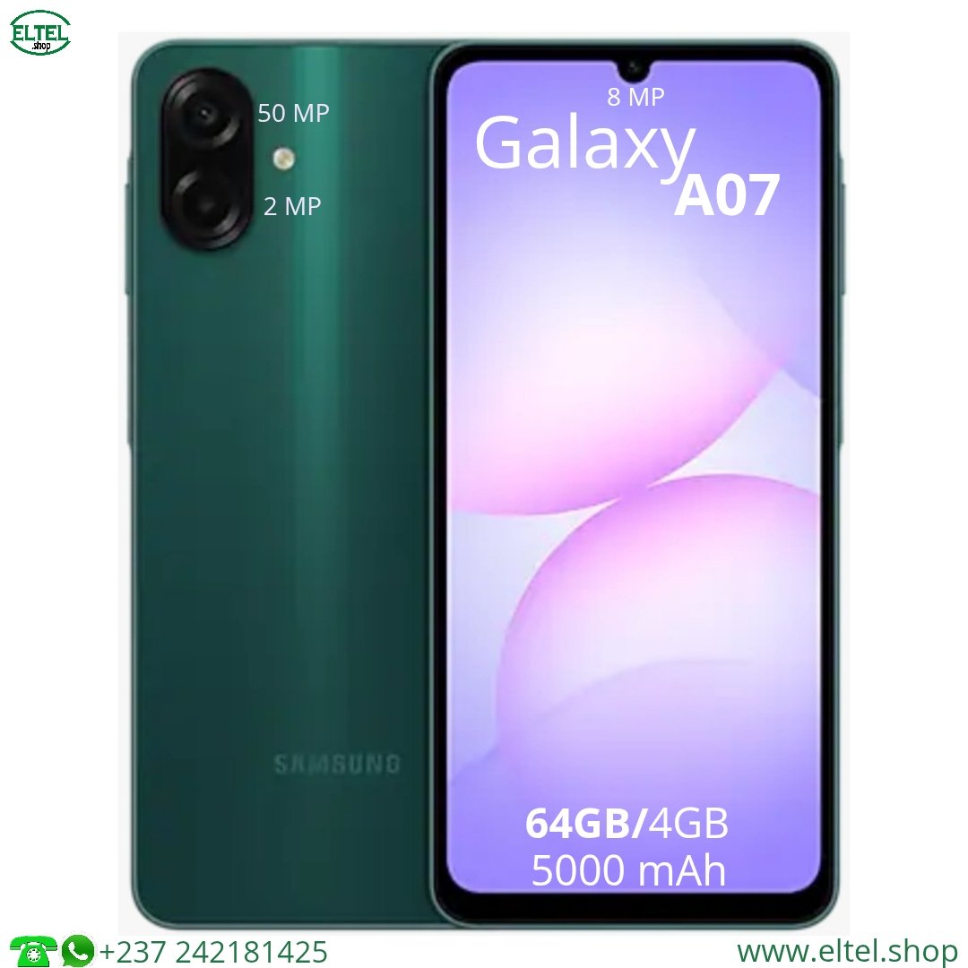 Glx a07 vrt 64.4 Galaxy A07 - 64GB/4GB - 2sim - 50MP+2MP/8MP - 5000mAh - garantie 24 mois (neuf)