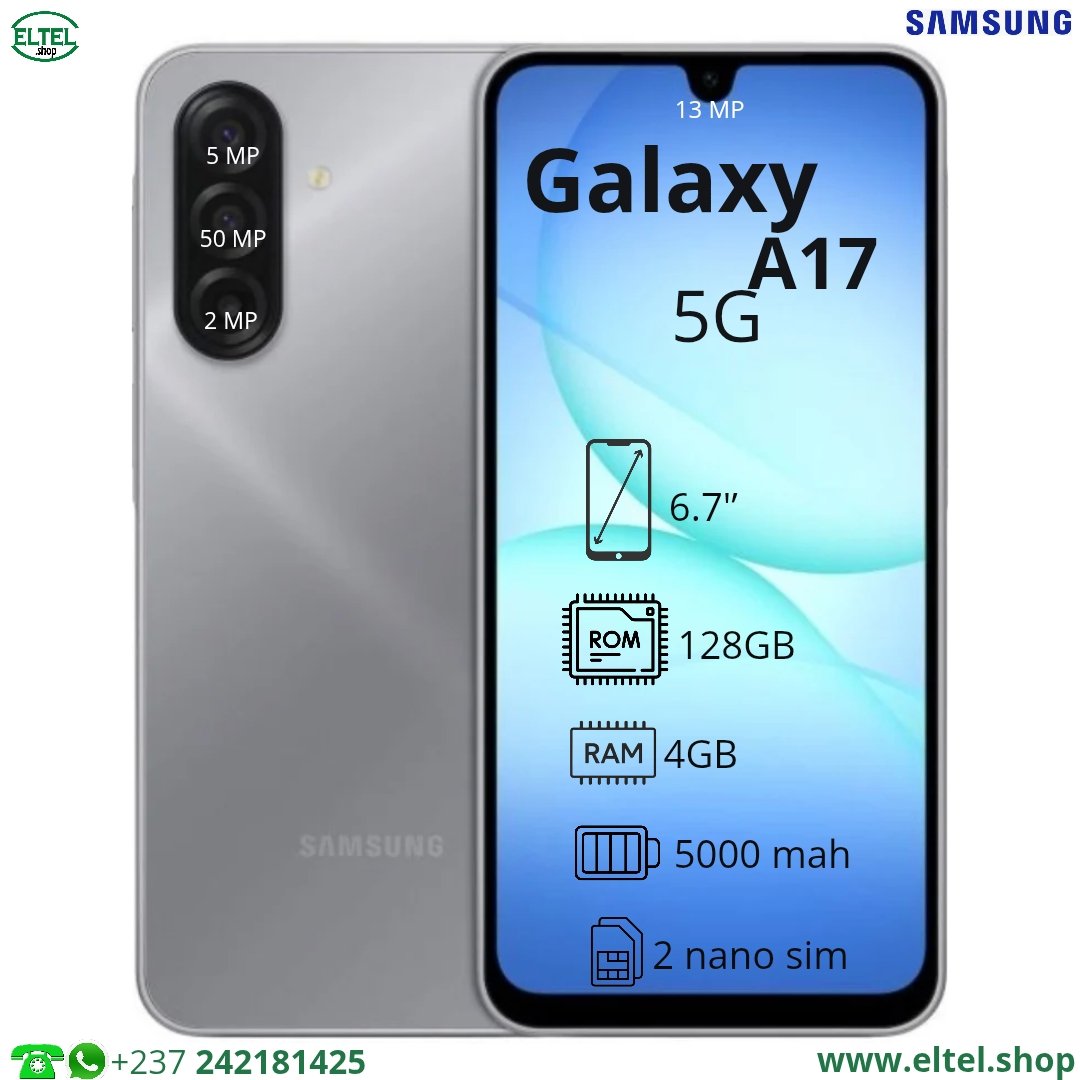 Galaxy A17 5G - 128GB/4GB - 2sim - 50MP+5MP+2MP/13MP - 5000mAh - garantie 24 mois (neuf)