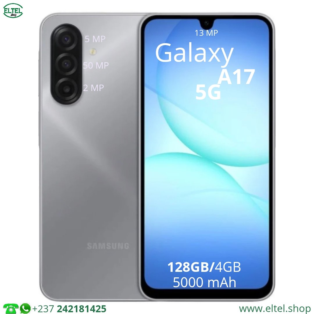 Glx a17 5G gr 128.4 Galaxy A17 5G - 128GB/4GB - 2sim - 50MP+5MP+2MP/13MP - 5000mAh - garantie 24 mois (neuf)