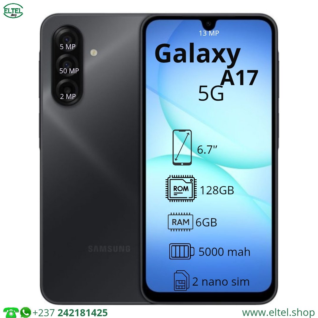 Galaxy A17 5G - 128GB/4GB - 2sim - 50MP+5MP+2MP/13MP - 5000mAh - garantie 24 mois (neuf)