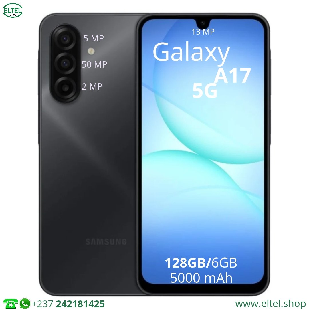 Glx a17 5G nr 128.6 Galaxy A17 5G - 128GB/6GB - 2sim - 50MP+5MP+2MP/13MP - 5000mAh - garantie 24 mois (neuf)