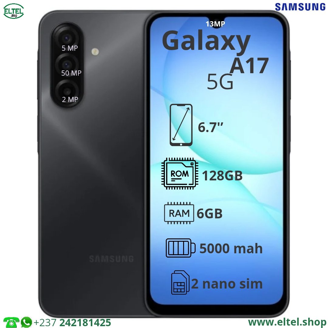 Galaxy A17 5G - 128GB/6GB - 2sim - 50MP+5MP+2MP/13MP - 5000mAh - garantie 24 mois (neuf)