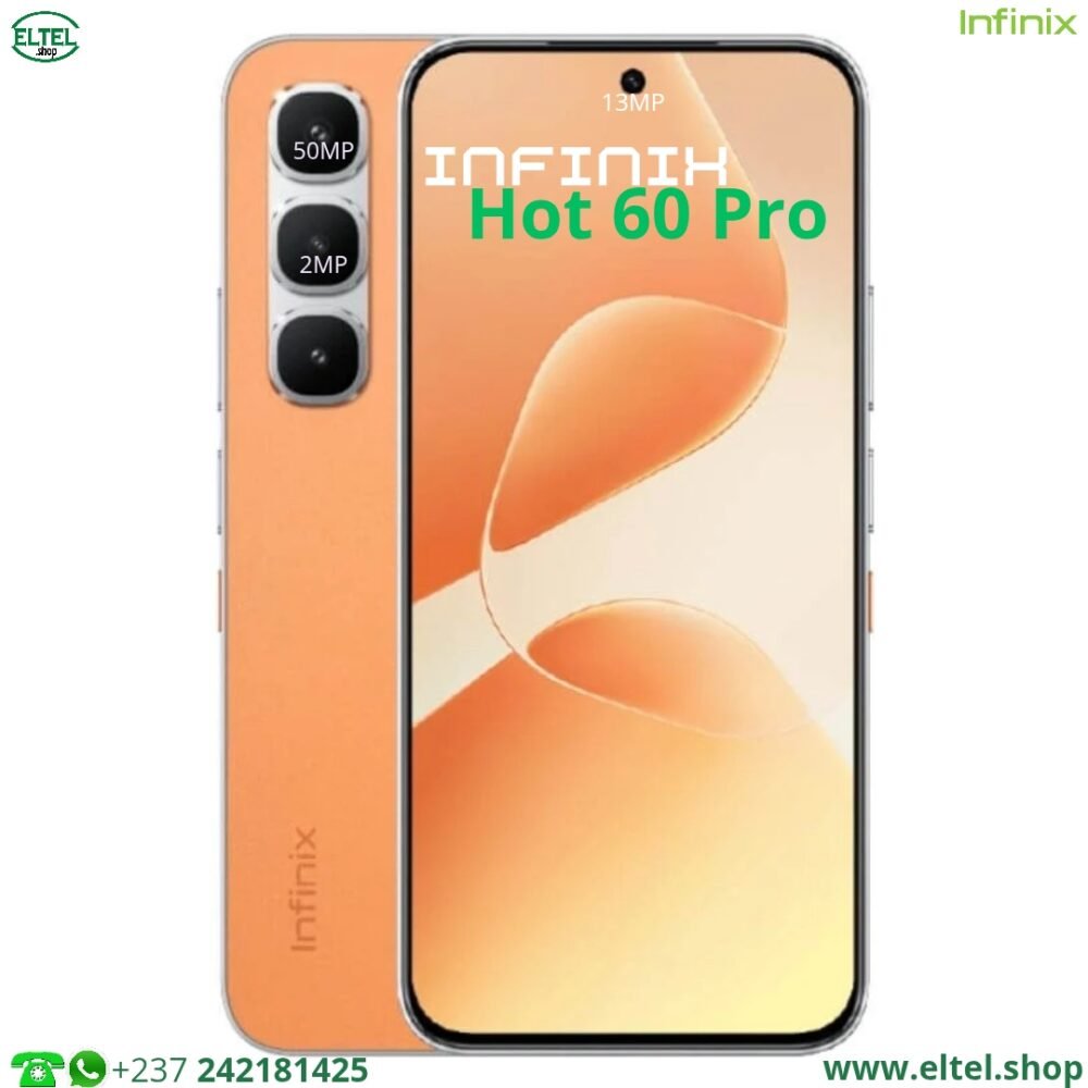 Ifx hot 60 pr jn Infinix Hot 60 Pro - 256GB/8GB - 2sim - 50MP+2MP/13MP - 5160mAh - garantie 12 mois (neuf)