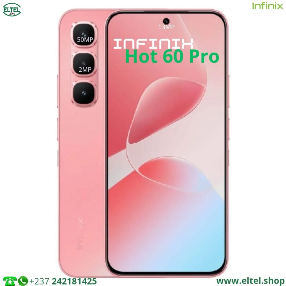 Ifx hot 60 pr rs Infinix Hot 60 Pro - 256GB/8GB - 2sim - 50MP+2MP/13MP - 5160mAh - garantie 12 mois (neuf)
