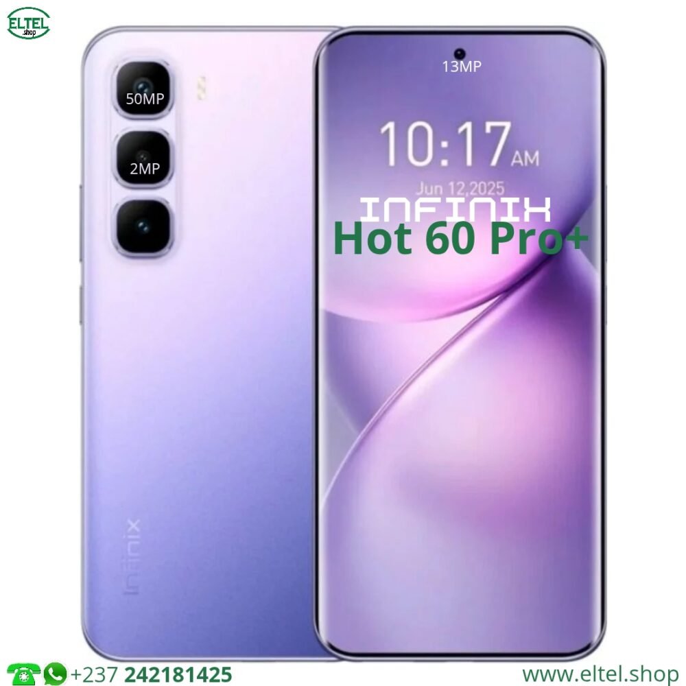 Infinix Hot 60 Pro Plus - 256GB/8GB - 2sim - 50MP+2MP/13MP - 5160mAh - garantie 12 mois (neuf)