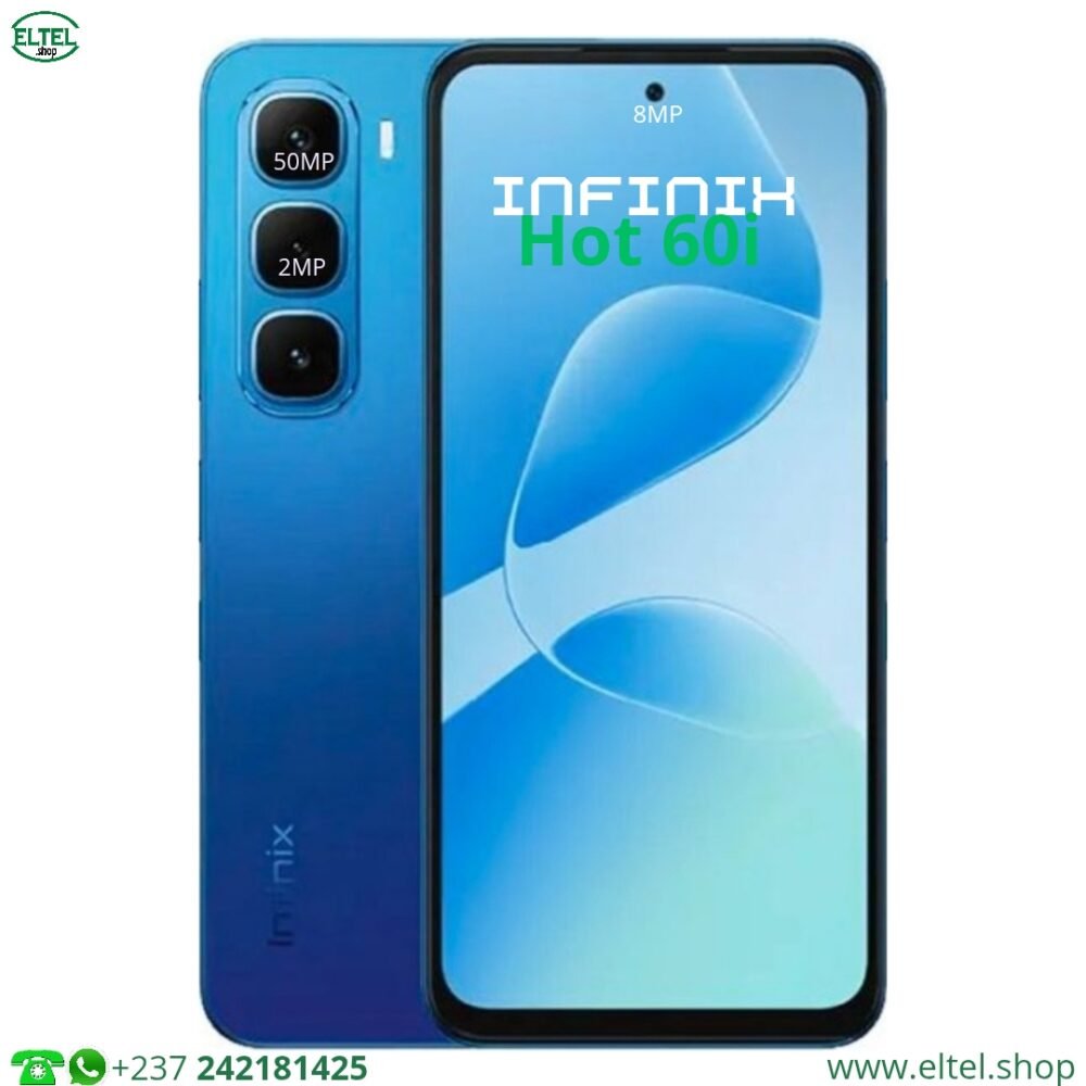 Infinix Hot 60i - 128GB/4GB - 2sim - 50MP+2MP/8MP - 5160mAh - garantie 12 mois (neuf)