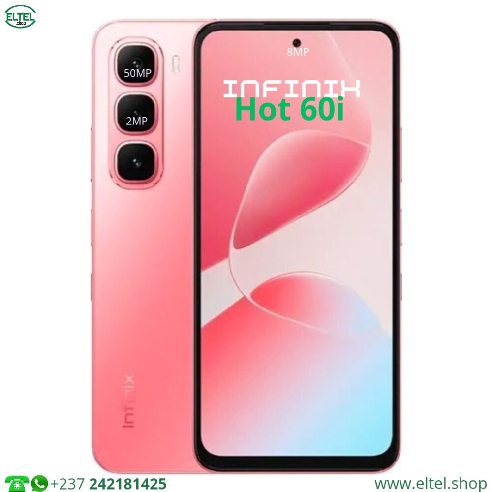 Infinix Hot 60i - 128GB/4GB - 2sim - 50MP+2MP/8MP - 5160mAh - garantie 12 mois (neuf)
